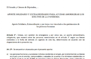Justicia rechazó una cautelar contra el cobro del Aporte Solidario Extraordinario y ratifica el impuesto