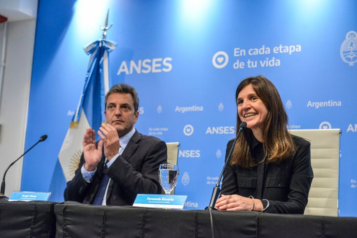 Sergio Massa y Fernanda Raverta.