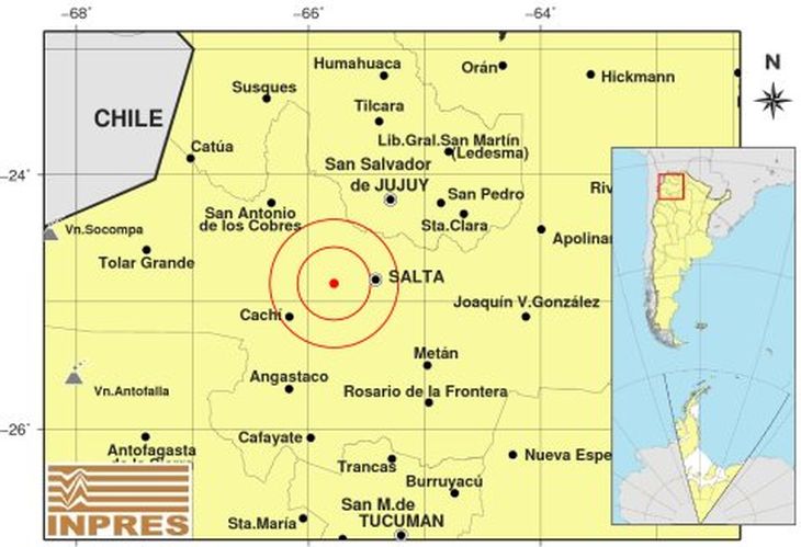Según testigos, el sismo también pudo ser percibido en la ciudad de San Miguel de Tucumán.
