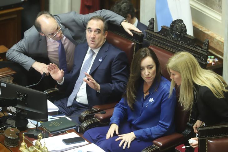 Victoria Villarruel encabezó la sesión de la ley Bases.