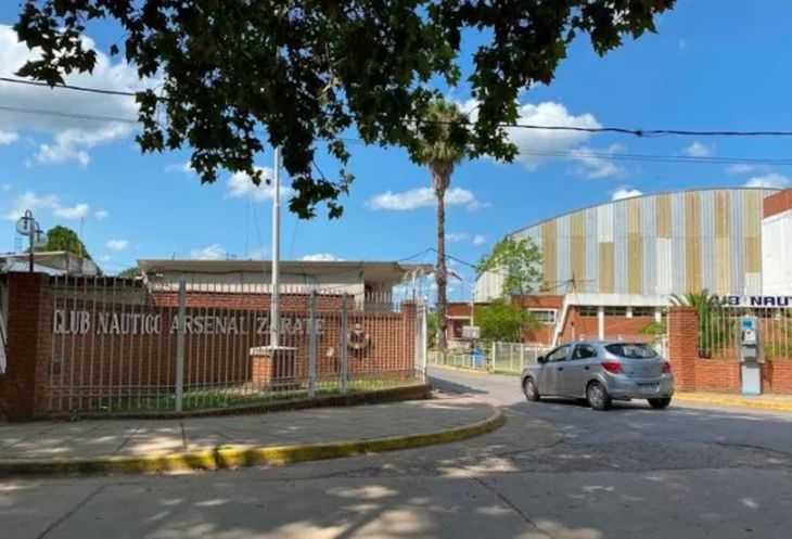 El club Náutico Arsenal de Zárate, lugar donde ocurrió la agresión.