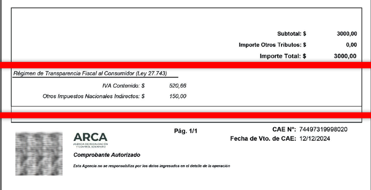 Así reflejarán las nuevas facturas el IVA contenido en un producto.